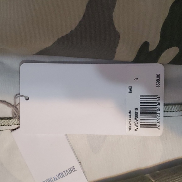 Zadig & Voltaire Camo Button Front Jacket S NWT - Picture 5 of 7